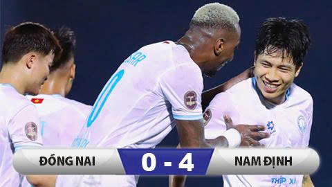 Kết quả Đồng Nai 0-4 Nam Định: ‘Báo động đỏ’ với Đồng Nai 